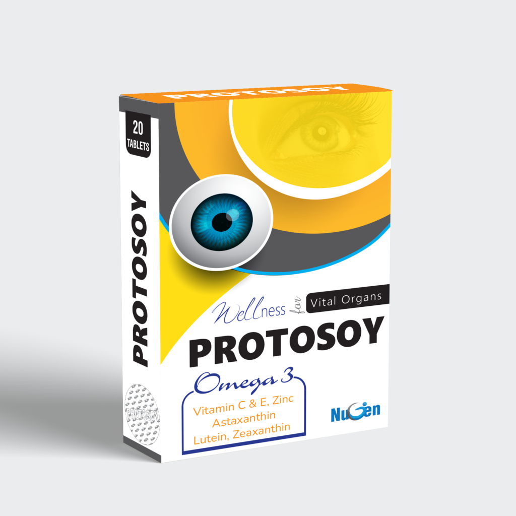 PROTOSOY Tablet: Natural Vision Support

Protect Your Vision, Naturally

PROTOSOY Tablet is a natural supplement designed to support eye health and vision. With a potent blend of carotenoids, essential vitamins, and minerals, this formula provides comprehensive support for:

- Improved Eye Health: Enhances vision clarity and reduces eye strain
- Reduced Eye Irritation: Soothes and calms the eyes
- Protection Against AMD: Strengthens retinal health and reduces risk
- Boosted Macular Pigment: Enhances vision and protects photoreceptors

Support Your Vision with PROTOSOY Tablet