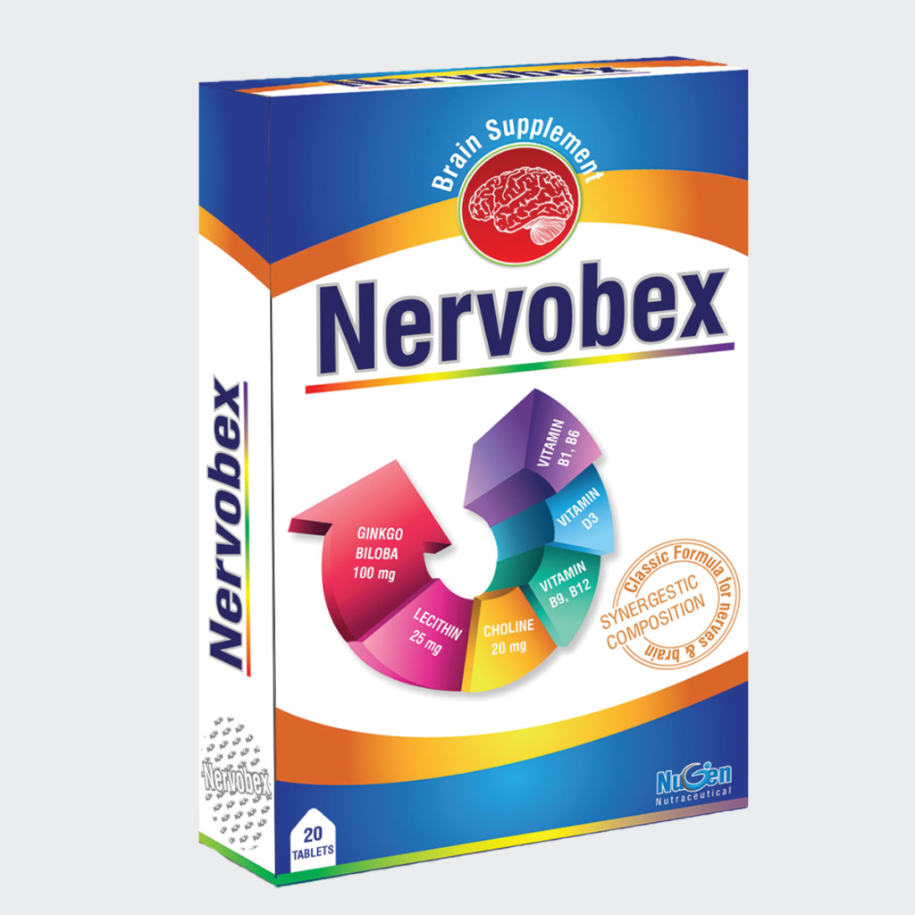 Supplement for Brain Health with GINKGO, CHOLINE & Vitamin B- Complex,

INGREDIENTS (Each Serving Contains):

Ginkgo Biloba Leaf Ext 100mg, Choline bitartrate 20mg, Lecithin 25mg, Vitamin B1 1.1mg, Vitamin B2 1.3mg, Vitamin B6 1.3mg, Vitamin B12 2.4mcg, Folic Acid 200mcg, Vitamin D3 5mcg