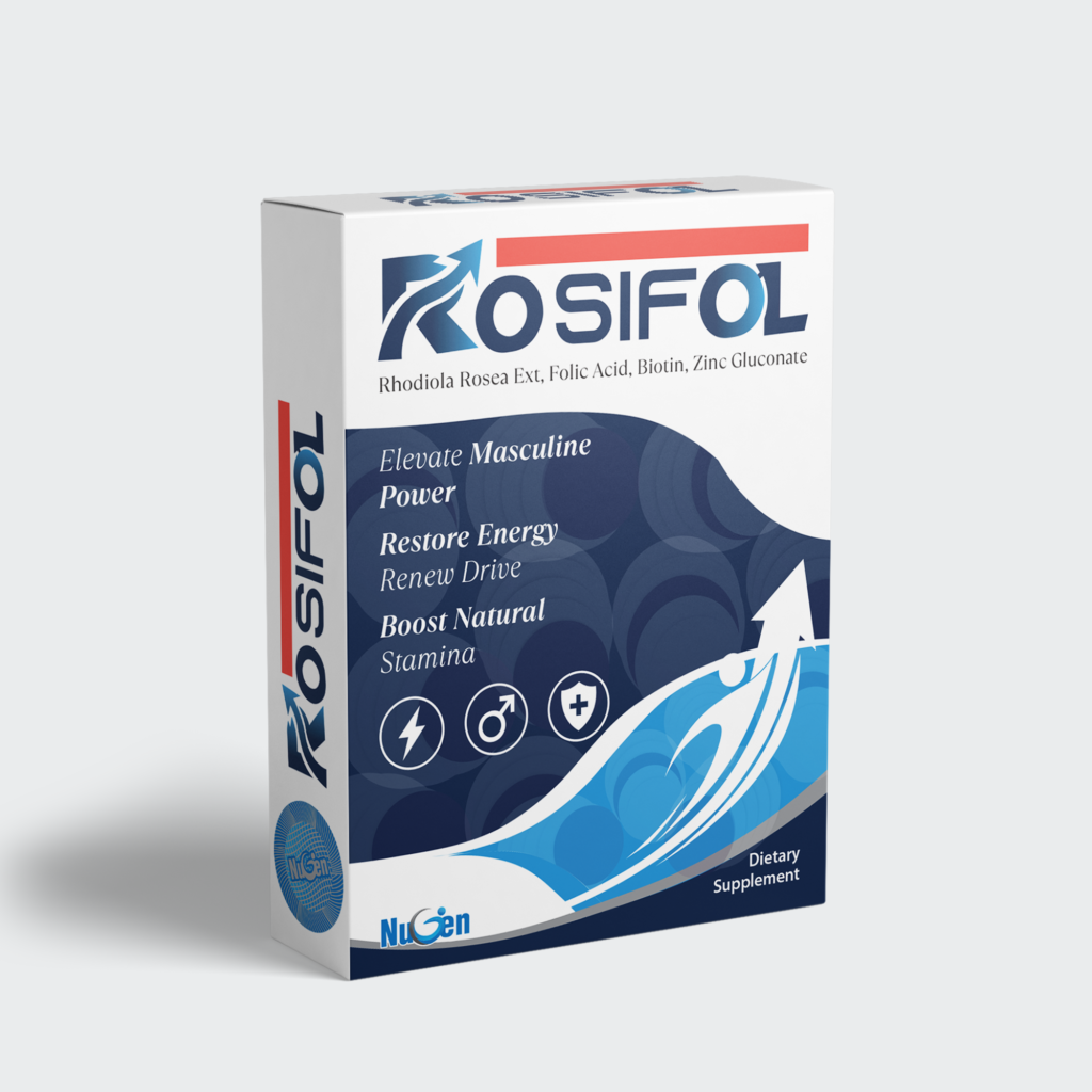 ROSIFOL Tablet – Male Fertility & Preconception Support with Rhodiola rosea 200mg + Zinc 10mg + Folic Acid 200mcg + Biotin 500mcg.
Supports spermatogenesis, testosterone, sperm quality, antioxidant protection & stress resilience.